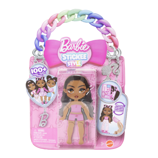Куклы - Игровой набор Barbie Стикки Стайл Куколка темнокожая (JMV91/4)#4