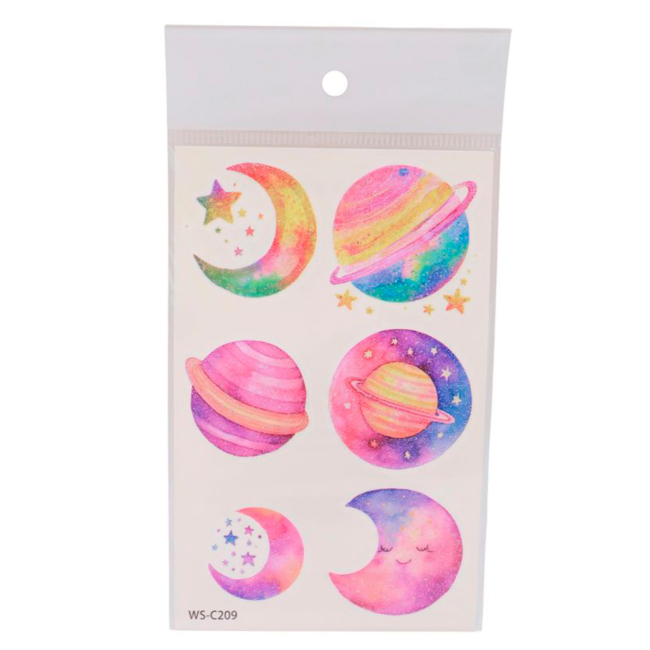 Косметика - Набір тату для тіла Qunxing toys Барвисті метелики (WS-C201-C210)#6