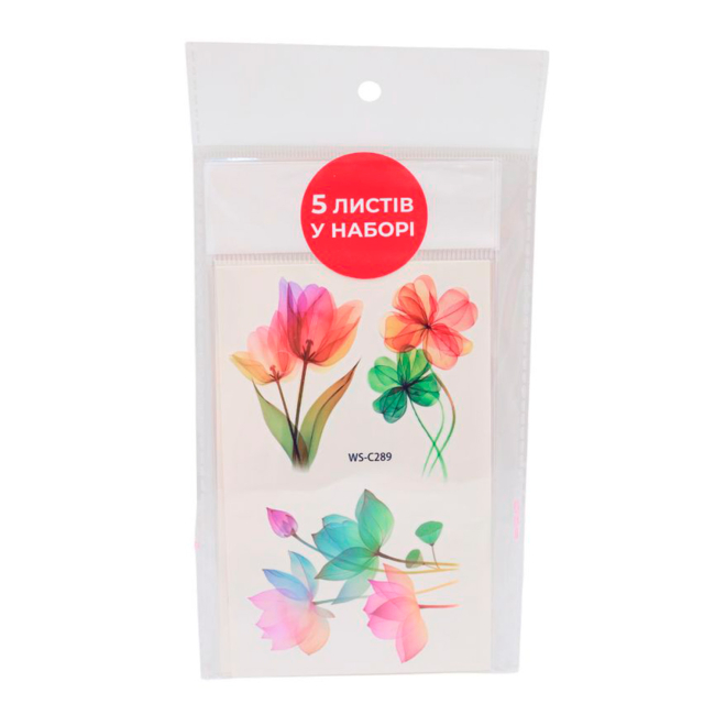 Косметика - Набір тату для тіла Qunxing toys Ніжні квіти (WS-C289-C300)#6