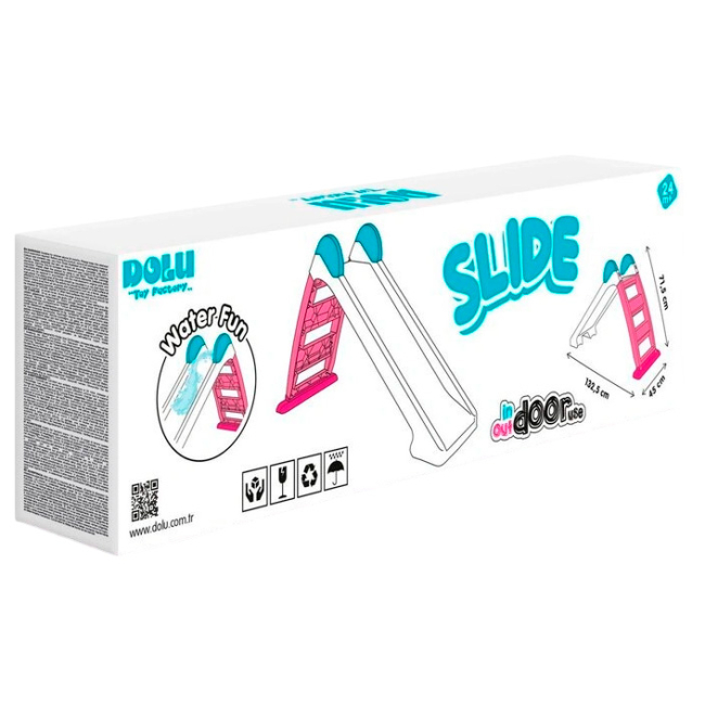 Ігрові комплекси, гойдалки, гірки - Гірка Dolu Slide біло-рожева (2575D)#3