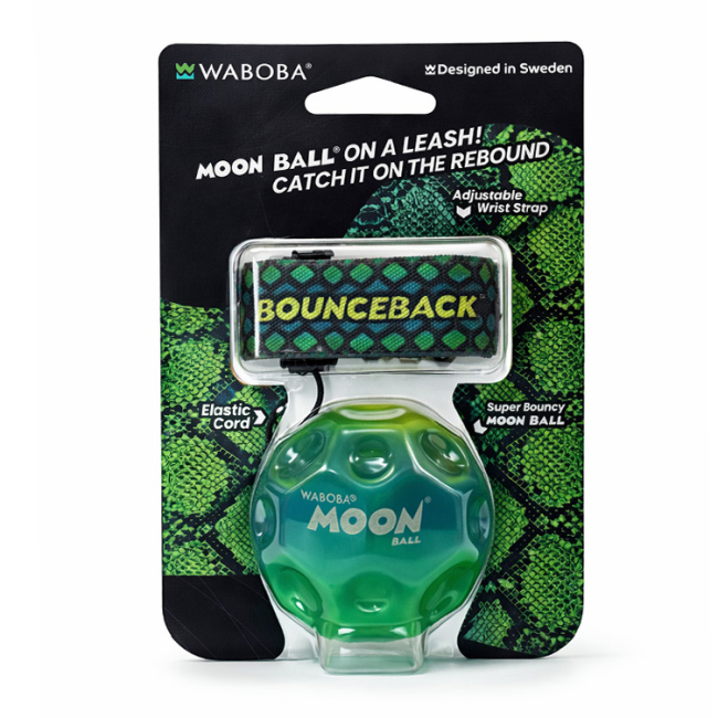 Спортивні активні ігри - М'яч-стрибун на резинці Waboba Moon ball Gradient зелений (334C04_A/1)#3