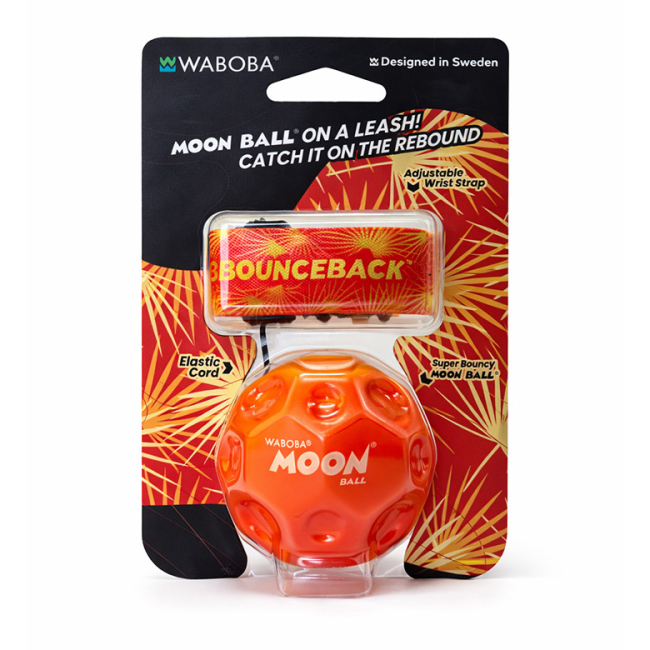 Спортивні активні ігри - М'яч-стрибун на резинці Waboba Moon ball Gradient помаранчевий (334C04_A/2)#3