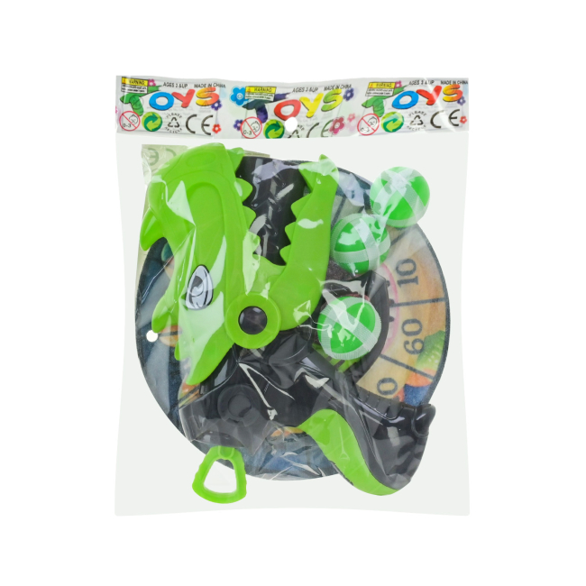 Спортивні настільні ігри - Дартс Країна Іграшок 3 м'ячика на липучках Пістолет-динозавр (210-4)#3