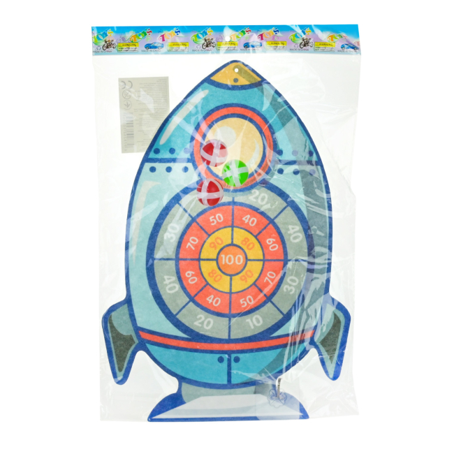 Спортивні настільні ігри - Дартс Країна Іграшок 3 м'ячика на липучках Ракета (767-26D)#2