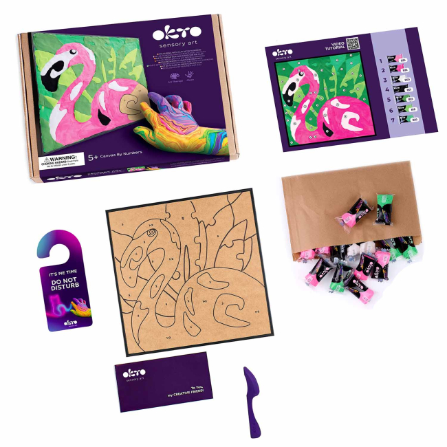 Наборы для творчества - Набор для творчества OKTO 3D картина Розовый фламинго (20053)#2