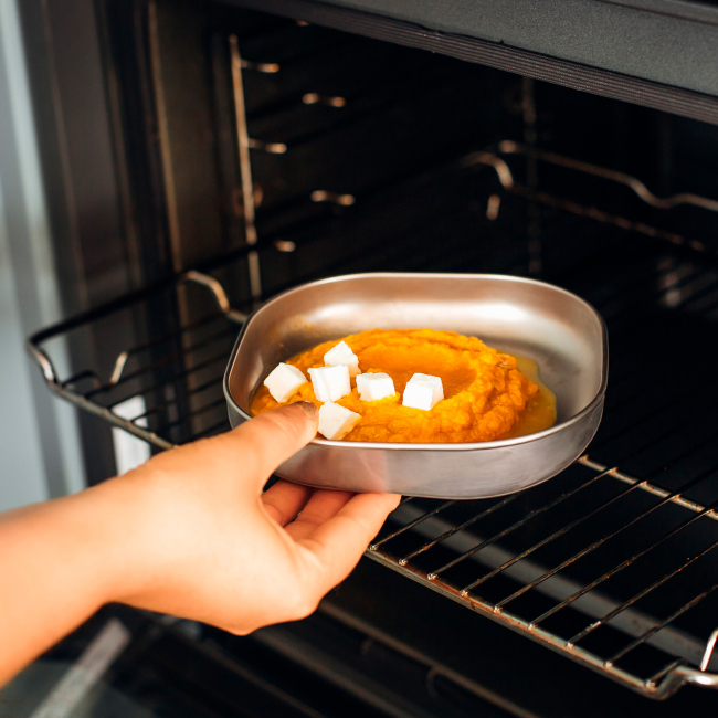 Детская посуда и аксессуары - Набор посуды Beaba металлический оливковый (913583)#8