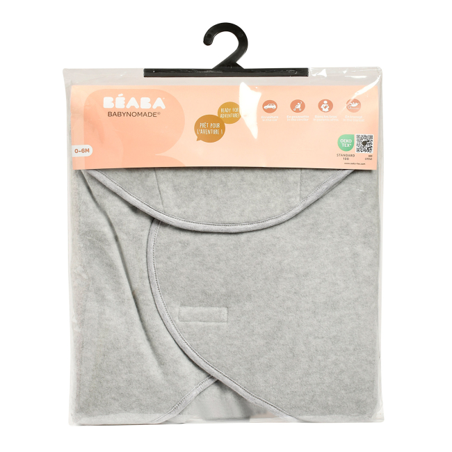 Товары по уходу - Конверт Beaba Babynomade флисовый серый (948009)#4