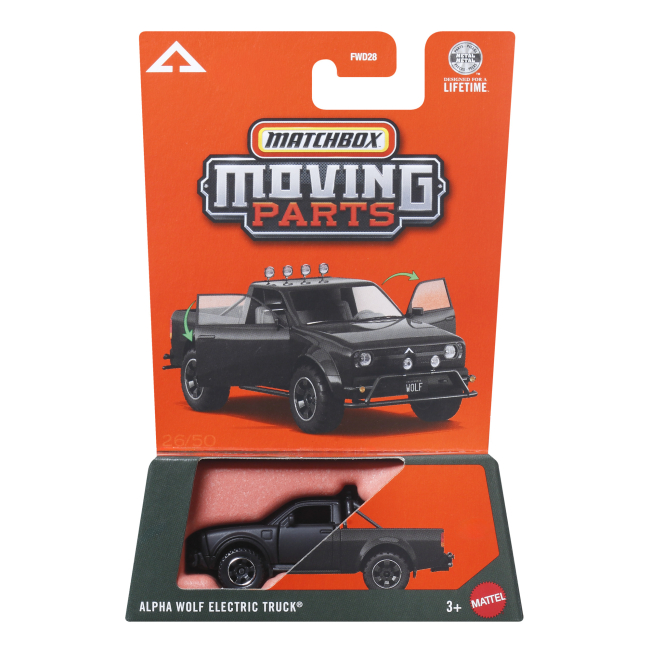 Автомодели - Автомодель Matchbox Moving parts Alpha Wolf Electric Truck (FWD28/JHV59-LA30)#5