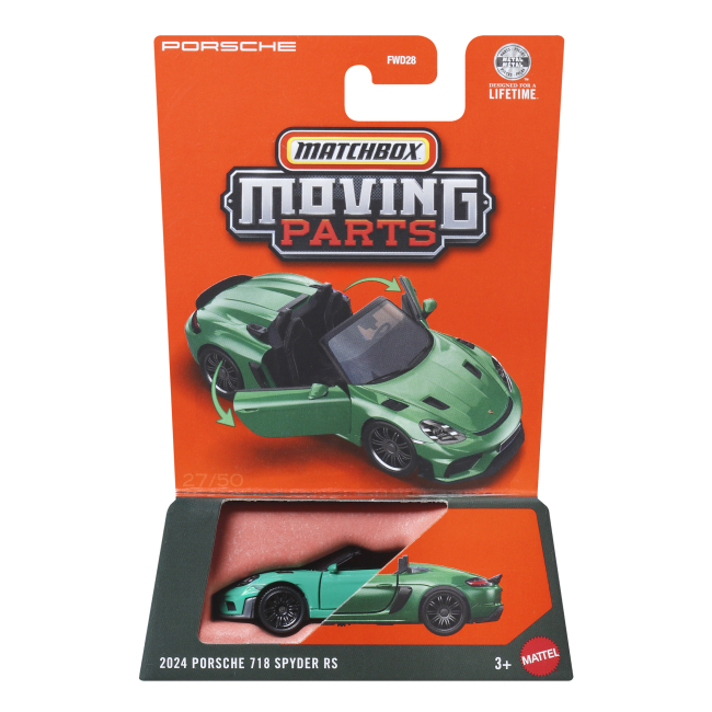 Автомодели - Автомодель Matchbox Moving parts 2024 Porsche 718 Spyder RS (FWD28/JHV66-LA30)#5