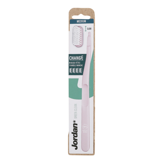 Косметика - Зубная щетка Jordan Change Green Medium 4-head в ассортименте (7046110060667)#3