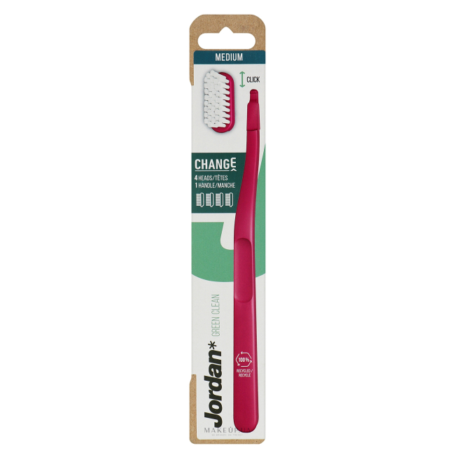 Косметика - Зубная щетка Jordan Change Green Medium 4-head в ассортименте (7046110060667)#4