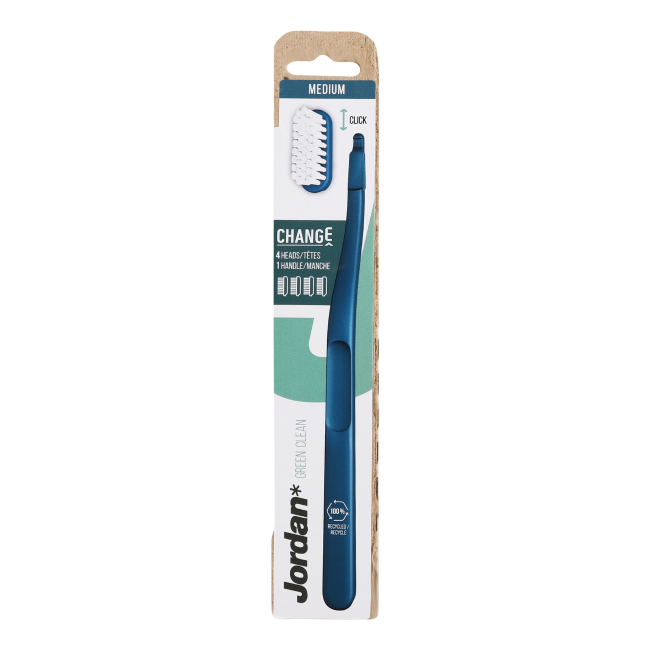 Косметика - Зубная щетка Jordan Change Green Medium 4-head в ассортименте (7046110060667)#5