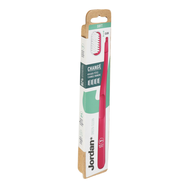 Косметика - Зубная щетка Jordan Change Green Soft 4-head в ассортименте (7046110060636)#4