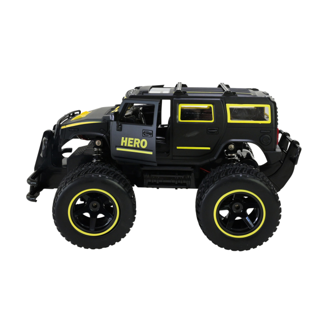 Радиоуправляемые модели - Автомодель Країна Іграшок Джип на радиоуправлении черная с желтым (666-733QMA/1)#3