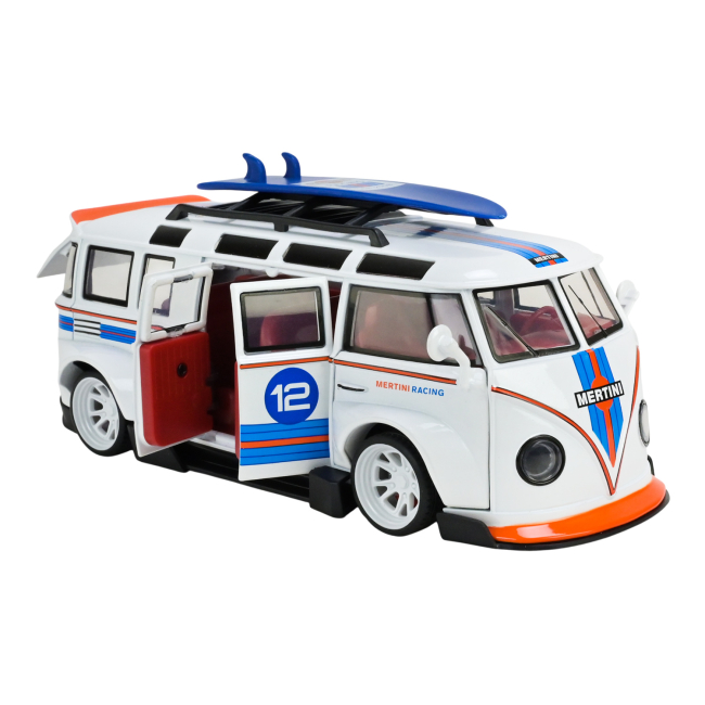 Автомодели - Автомодель Автопром Volkswagen T1 Bus 1:24 белый (AP7751/1)#5