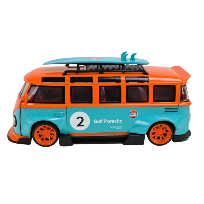Автомодели - Автомодель Автопром Volkswagen T1 Bus 1:24 оранжевый (AP7751/2)#2
