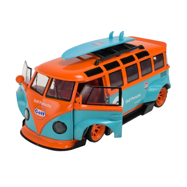 Автомодели - Автомодель Автопром Volkswagen T1 Bus 1:24 оранжевый (AP7751/2)#4