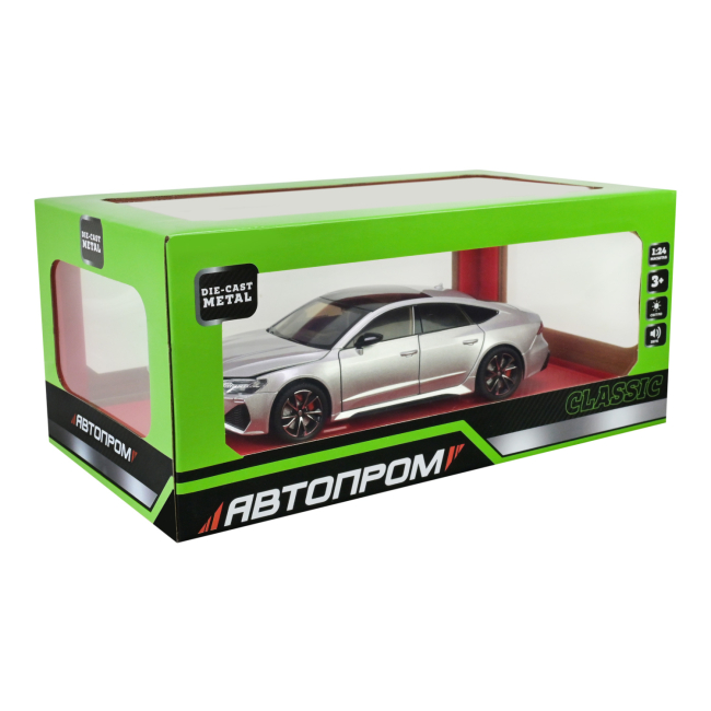 Автомодели - Автомодель Автопром Audi RS7 серебристая 1:24 (AP7755/1)#7