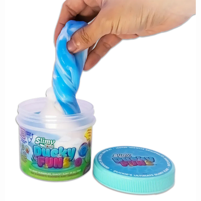 Антистресс игрушки - Слайм Joker Slimy Утиное удовольствие с фигурками белые (32116/1)#2