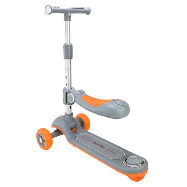 Самокаты - Самокат Extreme motion серый с оранжевым (SC821/1)#2