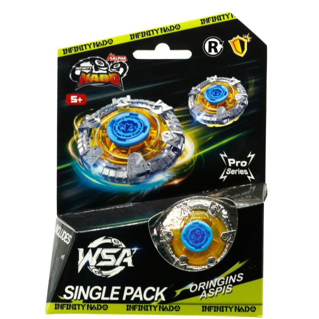Волчки и боевые арены - Волчок Infinity Nado VII Pro Series Single Pack Origins Щит Aspis (EU664621-4)#2