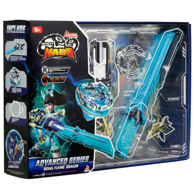 Волчки и боевые арены - ​Игровой набор Волчок Infinity Nado VII Advanced series Королевский Летучий Дракон (EU664122)#8