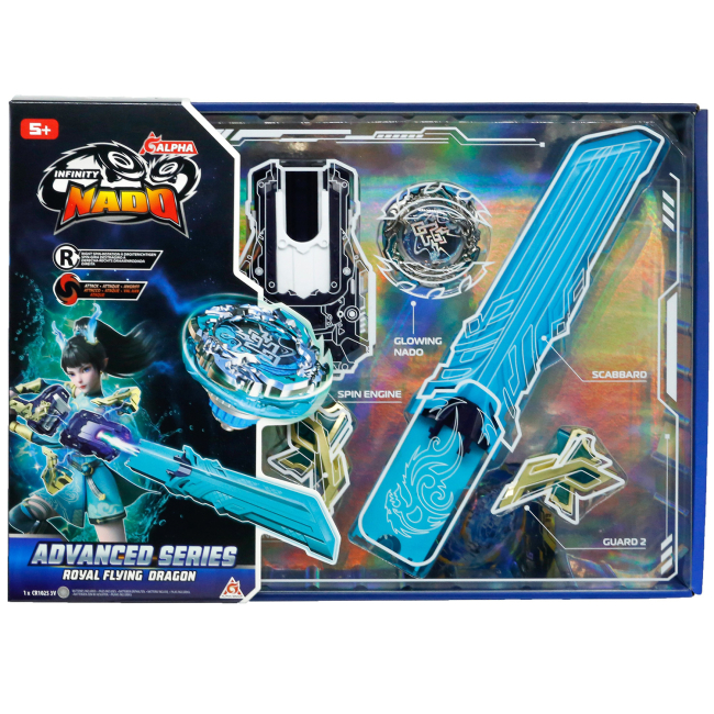 Волчки и боевые арены - ​Игровой набор Волчок Infinity Nado VII Advanced series Королевский Летучий Дракон (EU664122)#9