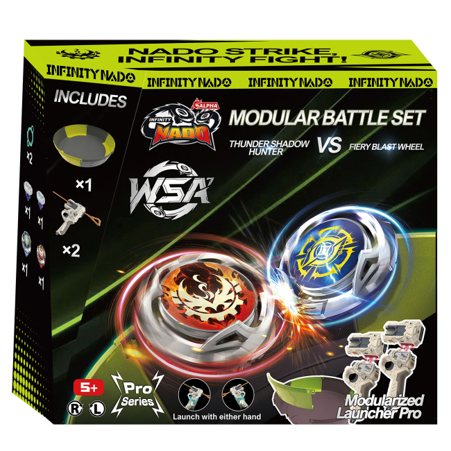 Волчки и боевые арены - ​Игровой набор Infinity Nado VII Pro Series Modular Battle Set Громовой Охотник Теней и Огненное Колесо Взрыва (EU664181)#9