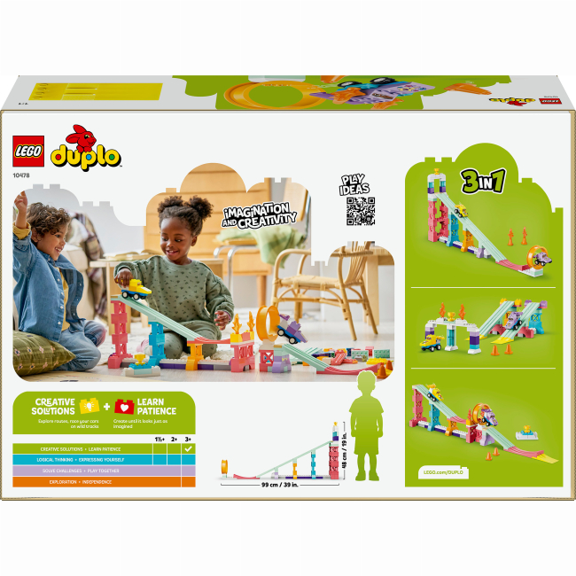 Конструкторы LEGO - Конструктор Lego DUPLO 3 в 1 Интересные горки и трамплины с автомобилями (10478)#3