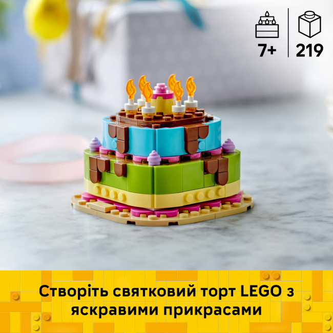 Конструкторы LEGO - Конструктор LEGO Iconic Торт на день рождения (40815)#4