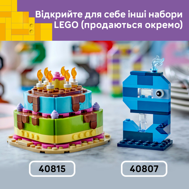 Конструкторы LEGO - Конструктор LEGO Iconic Торт на день рождения (40815)#9