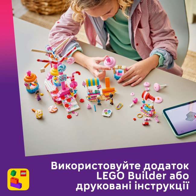 Конструктори LEGO - Конструктор LEGO Friends Колесо огляду з цукерками та капкейками (42700)#8