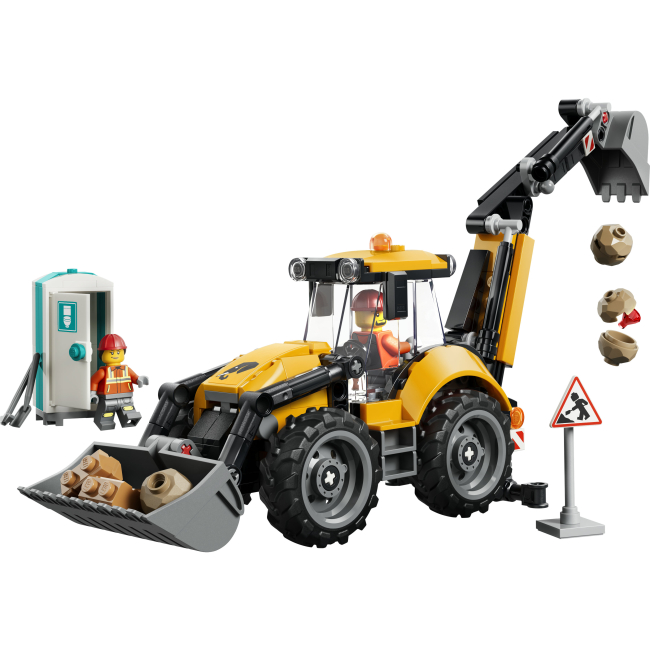 Конструкторы LEGO - Конструктор LEGO City Желтый экскаватор-погрузчик (60480)#2