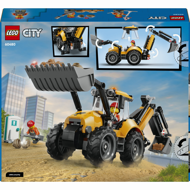 Конструкторы LEGO - Конструктор LEGO City Желтый экскаватор-погрузчик (60480)#3
