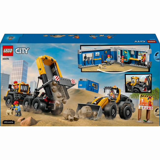 Конструктори LEGO - Конструктор LEGO City Самоскид і фронтальний ковшовий навантажувач (60494)#3