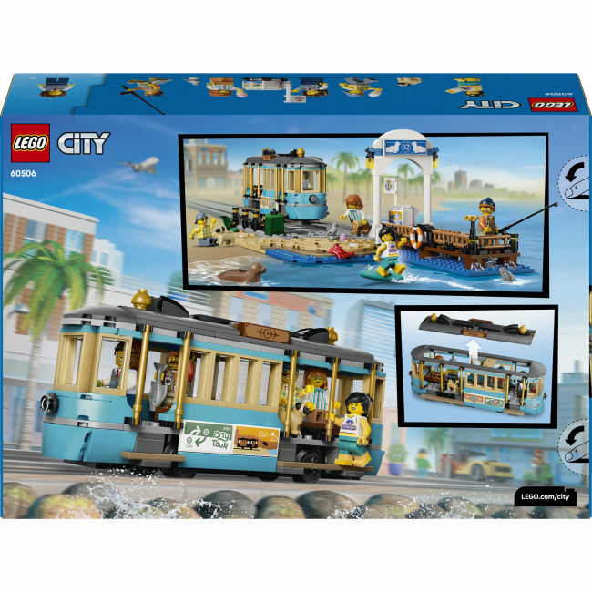 Конструкторы LEGO - Конструктор LEGO City Классический трамвай для пляжа (60506)#3