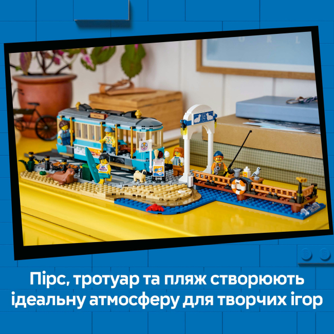 Конструкторы LEGO - Конструктор LEGO City Классический трамвай для пляжа (60506)#6