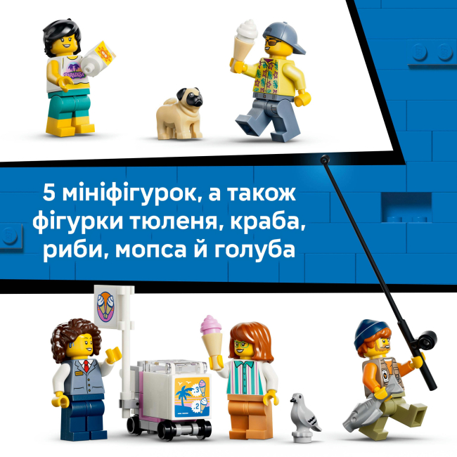 Конструкторы LEGO - Конструктор LEGO City Классический трамвай для пляжа (60506)#8