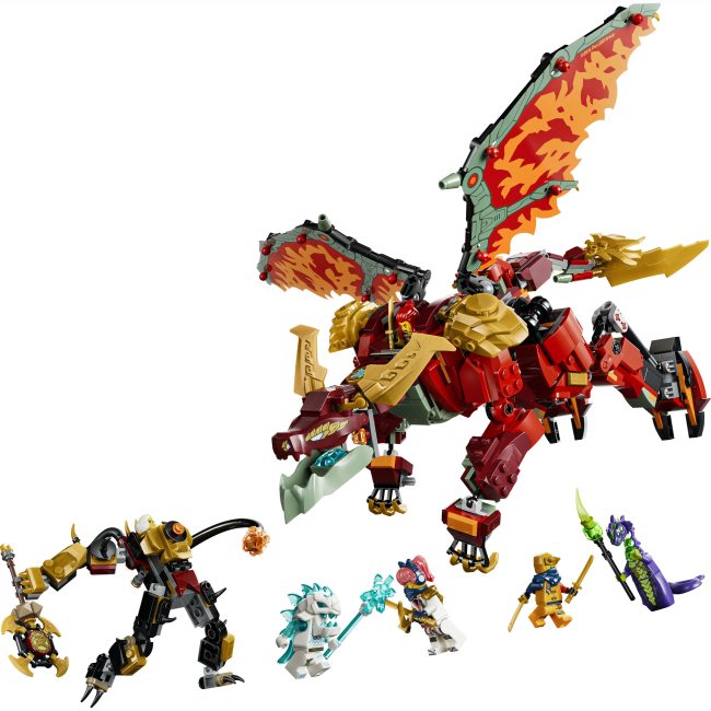 Конструкторы LEGO - Конструктор LEGO NINJAGO Дракон-трансформер Уайлдфайер (71868)#2