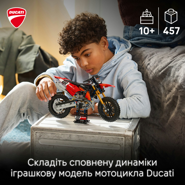 Конструкторы LEGO - Конструктор Lego Technic Мотоцикл Ducati Desmo450 MX Factory (42238)#4