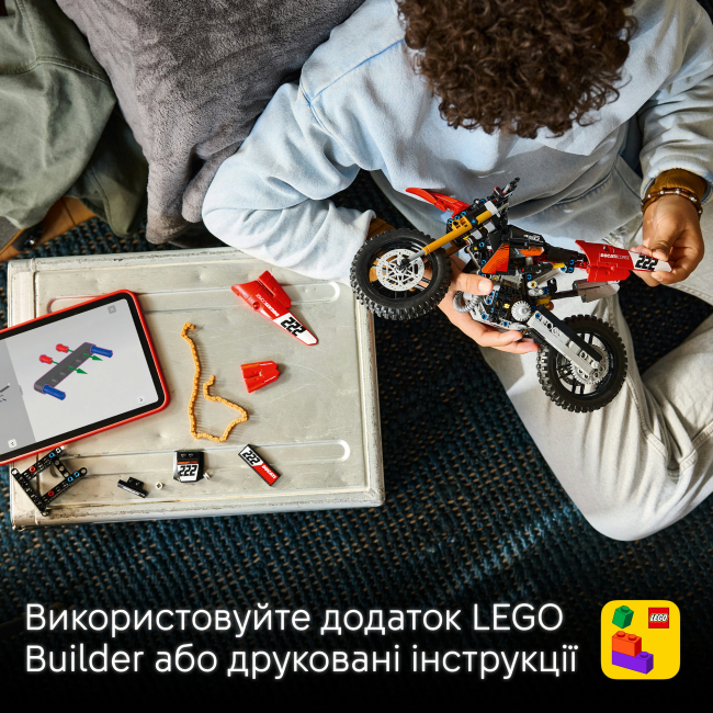 Конструкторы LEGO - Конструктор Lego Technic Мотоцикл Ducati Desmo450 MX Factory (42238)#8