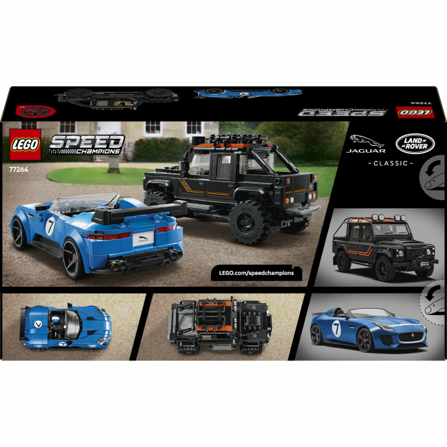 Конструктор LEGO Speed Champions Jaguar Project 7 та Land Rover Defender (77264)#3