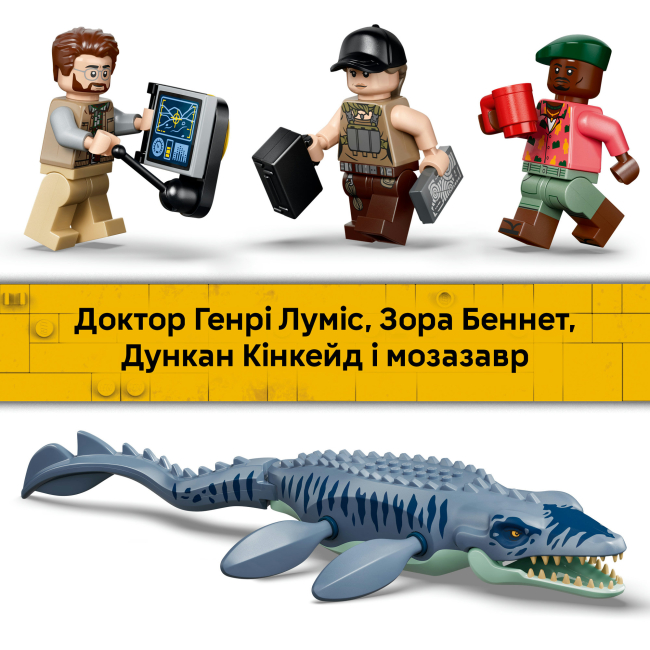 Конструктор Lego Jurassic World Напад мозазавра на човен (77983)#7