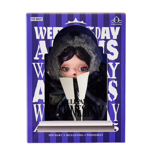 Брелоки - Колекційна м'яка іграшка Pop Mart Skullpanda Wednesday Nevermore academy uniform (SWNA-01)#2