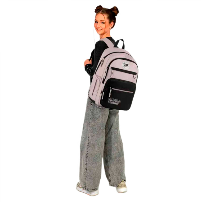 Рюкзаки и сумки - Рюкзак GoPack Teens бежевый (GO26-121L-1)#6