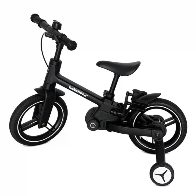 Беговелы - Велосипед-беговел Babyhood EasyGo 6 в 1 черный (BH-825B)#4