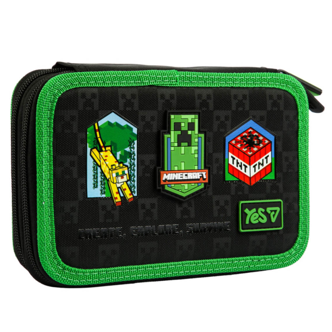 Пеналы и кошельки - Пенал Yes HP-01 Minecraft Adventure твердый двойной (533718)#2