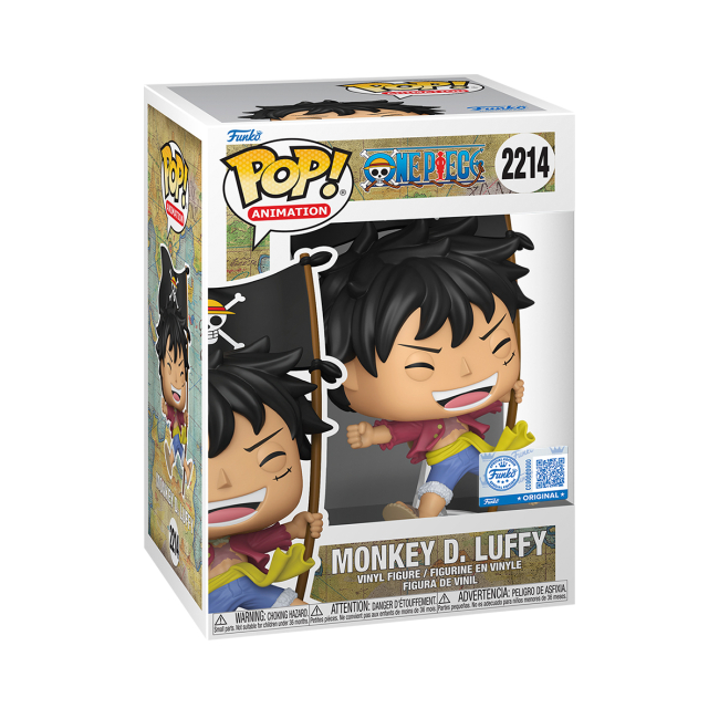 Фигурки персонажей - Фигурка Funko Pop One piece Луффи с флагом (91970)#2