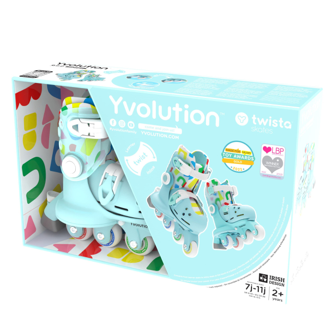 Ролики дитячі - Роликові ковзани Yvolution Twista блакитні розмір 24-28 (YC03B4)#5
