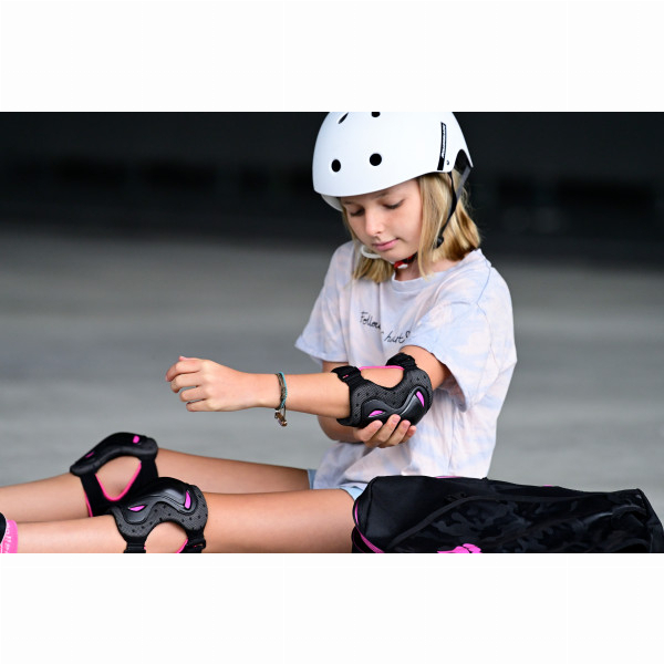 Захисне спорядження - Захисний комплект Rollerblade Skate Gear Jr чорно-рожевий XS (8050459637618)#6